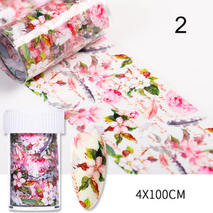 Christmas Snowflakes Nail Foil Stickers Marble Flower Butterfly Transfer Sticker PaPer Maple Leaf Foils DIY Nail Decorations