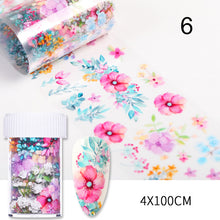 Load image into Gallery viewer, Christmas Snowflakes Nail Foil Stickers Marble Flower Butterfly Transfer Sticker PaPer Maple Leaf Foils DIY Nail Decorations