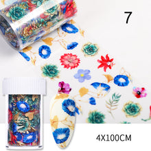 Load image into Gallery viewer, Christmas Snowflakes Nail Foil Stickers Marble Flower Butterfly Transfer Sticker PaPer Maple Leaf Foils DIY Nail Decorations