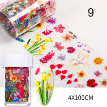 Load image into Gallery viewer, Christmas Snowflakes Nail Foil Stickers Marble Flower Butterfly Transfer Sticker PaPer Maple Leaf Foils DIY Nail Decorations