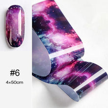 Load image into Gallery viewer, Christmas Snowflakes Nail Foil Stickers Marble Flower Butterfly Transfer Sticker PaPer Maple Leaf Foils DIY Nail Decorations