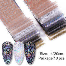 Load image into Gallery viewer, Christmas Snowflakes Nail Foil Stickers Marble Flower Butterfly Transfer Sticker PaPer Maple Leaf Foils DIY Nail Decorations