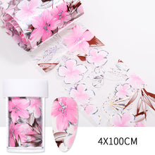 Load image into Gallery viewer, Christmas Snowflakes Nail Foil Stickers Marble Flower Butterfly Transfer Sticker PaPer Maple Leaf Foils DIY Nail Decorations