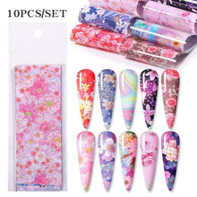 Load image into Gallery viewer, Christmas Snowflakes Nail Foil Stickers Marble Flower Butterfly Transfer Sticker PaPer Maple Leaf Foils DIY Nail Decorations