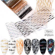 Load image into Gallery viewer, Christmas Snowflakes Nail Foil Stickers Marble Flower Butterfly Transfer Sticker PaPer Maple Leaf Foils DIY Nail Decorations