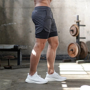 Summer Running Shorts Men 2 in 1 Sports Jogging Fitness Shorts Training Quick Dry Mens Gym Men Shorts Sport gym Short Pants