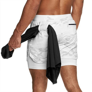 Summer Running Shorts Men 2 in 1 Sports Jogging Fitness Shorts Training Quick Dry Mens Gym Men Shorts Sport gym Short Pants