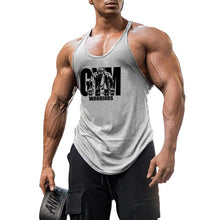 Load image into Gallery viewer, Summer Y Back Gym Stringer Tank Top Men Cotton Clothing Bodybuilding Sleeveless Shirt Fitness Vest Muscle Singlets Workout Tank
