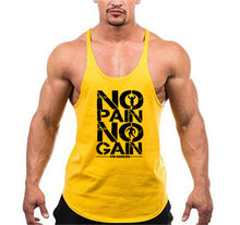 Load image into Gallery viewer, Summer Y Back Gym Stringer Tank Top Men Cotton Clothing Bodybuilding Sleeveless Shirt Fitness Vest Muscle Singlets Workout Tank