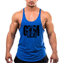 Load image into Gallery viewer, Summer Y Back Gym Stringer Tank Top Men Cotton Clothing Bodybuilding Sleeveless Shirt Fitness Vest Muscle Singlets Workout Tank