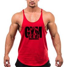 Load image into Gallery viewer, Summer Y Back Gym Stringer Tank Top Men Cotton Clothing Bodybuilding Sleeveless Shirt Fitness Vest Muscle Singlets Workout Tank