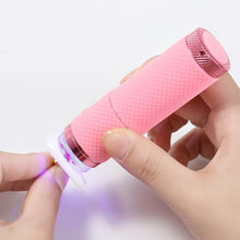 Load image into Gallery viewer, Mini Handheld Nail Art UV Press Light UV Lamp With Jelly Silicone Stamper Head Nail Art Stamp Polish Print Quick Dry Lamp