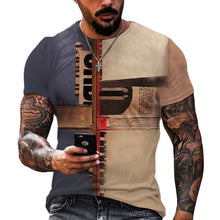 Load image into Gallery viewer, Summer Men&#39;s Oversized Retro Short-Sleeved T-Shirts Fashion Harajuku Ethnic 3D Printed O-Neck T-Shirt Camiseta Mujer Streetwear