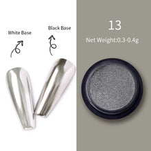 Load image into Gallery viewer, 1 Box Nail Mirror Powder Nail Glitter Metallic Color Pigment for Nail Art UV Gel Polishing Rose Gold Silver Colors