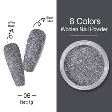 Load image into Gallery viewer, 1 Box Nail Mirror Powder Nail Glitter Metallic Color Pigment for Nail Art UV Gel Polishing Rose Gold Silver Colors