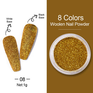 1 Box Nail Mirror Powder Nail Glitter Metallic Color Pigment for Nail Art UV Gel Polishing Rose Gold Silver Colors
