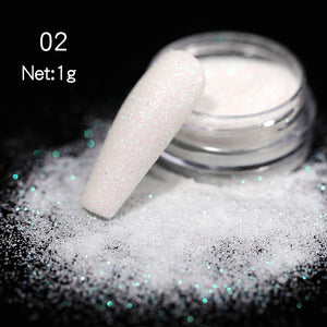 1 Box Nail Mirror Powder Nail Glitter Metallic Color Pigment for Nail Art UV Gel Polishing Rose Gold Silver Colors