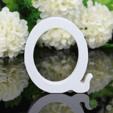 Load image into Gallery viewer, 1pc Diy Freestanding Wood Wooden Letters White Alphabet Wedding Birthday Party Home Decorations Personalised Name Design QQLIFE