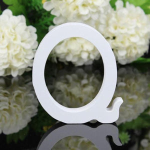 1pc Diy Freestanding Wood Wooden Letters White Alphabet Wedding Birthday Party Home Decorations Personalised Name Design QQLIFE