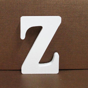 1pc Diy Freestanding Wood Wooden Letters White Alphabet Wedding Birthday Party Home Decorations Personalised Name Design QQLIFE