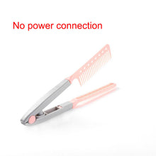 Load image into Gallery viewer, 2 in 1 Hair Straightener Curler Wet Dry Electric Hot Heating Comb Hair Smooth Flat Iron Straightening Styling Tool
