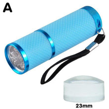 Load image into Gallery viewer, Mini Handheld Nail Art UV Press Light UV Lamp With Jelly Silicone Stamper Head Nail Art Stamp Polish Print Quick Dry Lamp