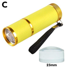 Load image into Gallery viewer, Mini Handheld Nail Art UV Press Light UV Lamp With Jelly Silicone Stamper Head Nail Art Stamp Polish Print Quick Dry Lamp