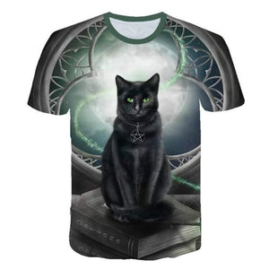 2022 Cat 3D Printed Oversized T-shirt Men Women Summer Fashion Casual Cute Short Sleeve Unisex Harajuku Streetwear Cool Tops