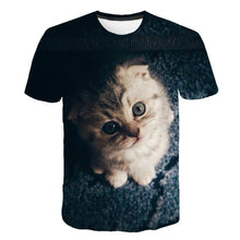 Load image into Gallery viewer, 2022 Cat 3D Printed Oversized T-shirt Men Women Summer Fashion Casual Cute Short Sleeve Unisex Harajuku Streetwear Cool Tops