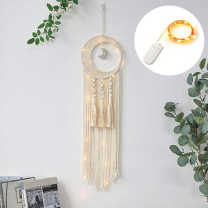 Macrame Dream Catcher Boho Home Decor Moon Ramadan Decoration Macrame Wall Hanging Baby Nordic Room Decoration Kids Nursery