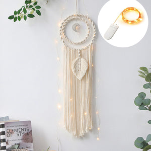 Macrame Dream Catcher Boho Home Decor Moon Ramadan Decoration Macrame Wall Hanging Baby Nordic Room Decoration Kids Nursery