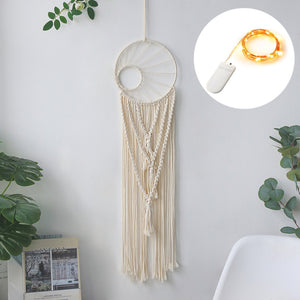 Macrame Dream Catcher Boho Home Decor Moon Ramadan Decoration Macrame Wall Hanging Baby Nordic Room Decoration Kids Nursery