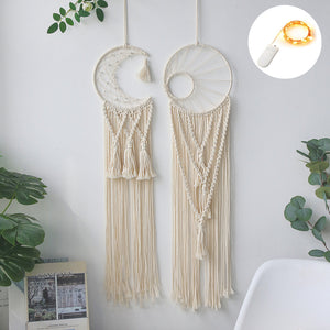 Macrame Dream Catcher Boho Home Decor Moon Ramadan Decoration Macrame Wall Hanging Baby Nordic Room Decoration Kids Nursery