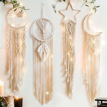 Load image into Gallery viewer, Macrame Dream Catcher Boho Home Decor Moon Ramadan Decoration Macrame Wall Hanging Baby Nordic Room Decoration Kids Nursery