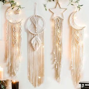 Macrame Dream Catcher Boho Home Decor Moon Ramadan Decoration Macrame Wall Hanging Baby Nordic Room Decoration Kids Nursery