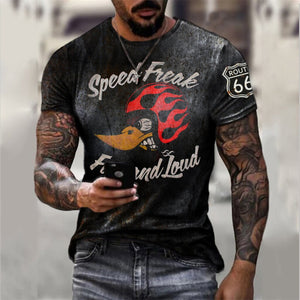 New Men T-Shirt 3D Printing Short-Sleeved, Summer Super-Size Transparent Personality Fashion Stitching Pattern T-Shirt For Men