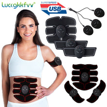 Load image into Gallery viewer, USB Rechargeable EMS Muscle Stimulator Wireless Buttocks Hip Trainer Abdominal ABS Stimulator Fitness Body Slimming Massager