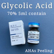 Load image into Gallery viewer, Glycolic Acid 70% 5ml aha bha skin peel acid chemical peel Freckle peeling treatment lichen pilaris remove acne scar Wrinkle