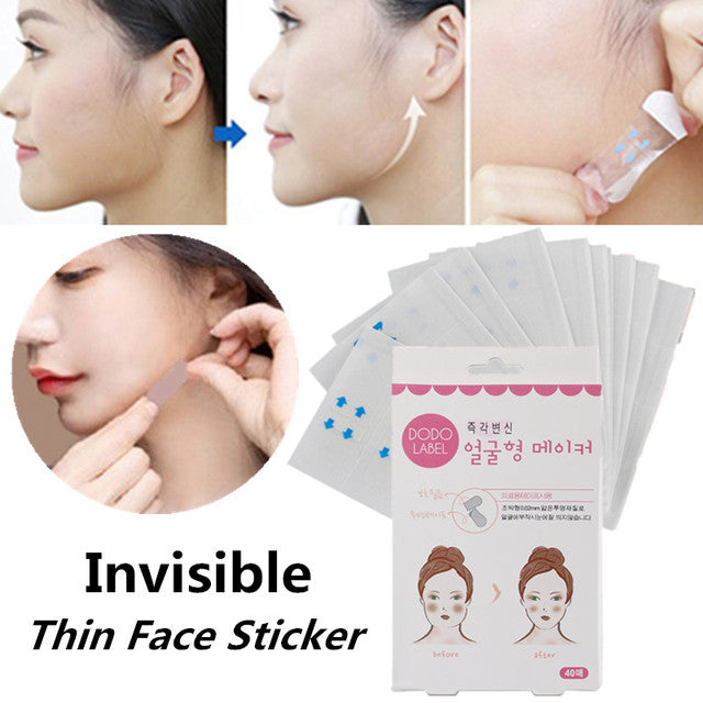 Invisible Breathable Thin Face Stickers Facial Line Wrinkle Sagging Skin Waterproof V-Shape Tighten Chin Lifting Patch