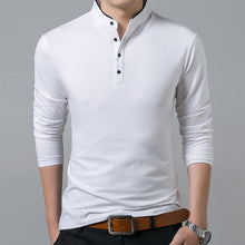 Load image into Gallery viewer, Hot Sale 2022 Spring Mens Tshirt Long Sleeve Stand Basic Solid Blouse Tee Shirt Top Casual Cotton T-shirt Men Undershirt