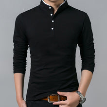 Load image into Gallery viewer, Hot Sale 2022 Spring Mens Tshirt Long Sleeve Stand Basic Solid Blouse Tee Shirt Top Casual Cotton T-shirt Men Undershirt