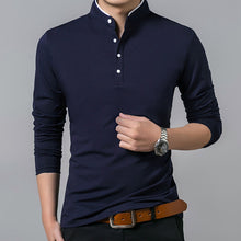 Load image into Gallery viewer, Hot Sale 2022 Spring Mens Tshirt Long Sleeve Stand Basic Solid Blouse Tee Shirt Top Casual Cotton T-shirt Men Undershirt