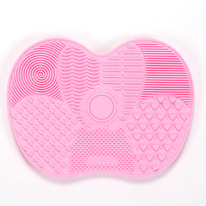 Scrubbing Pad Cosmetic Brush Cleaning Pad Silicone With Suction Cup Apple Cleaner Cleaning Scrubbing Pad Beauty Supplies