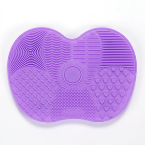 Scrubbing Pad Cosmetic Brush Cleaning Pad Silicone With Suction Cup Apple Cleaner Cleaning Scrubbing Pad Beauty Supplies
