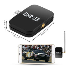Load image into Gallery viewer, USB DVB-T2 TV Tuner HD DVB-T 1080P Digital TV Receiver Stick for Android Phone Tablet Watch Free Online Digital TV without Wi-Fi