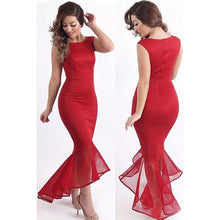 Load image into Gallery viewer, Fashion Women Tulle Fishtail Sleeveless Long Dress