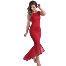 Load image into Gallery viewer, Fashion Women Tulle Fishtail Sleeveless Long Dress