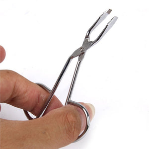 Stainless Steel Scissors Shaped Eyebrow Tweezer Clip