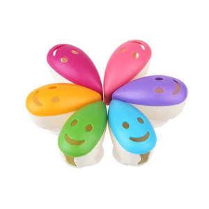 4pcs Smile Face Antibacterial Toothbrush Holders Suction Cup