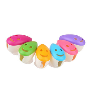4pcs Smile Face Antibacterial Toothbrush Holders Suction Cup